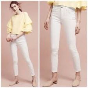 Size 31 Pilcro and the Letterpress WHITE HIGH RISE CIGARETTE STRAIGHT JEAN!!!!